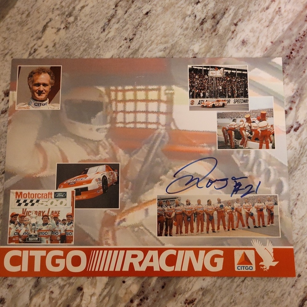 MORGAN SHEPHERD NASCAR Signed Autographed 8x10 Photo Citgo Racing Ford #21